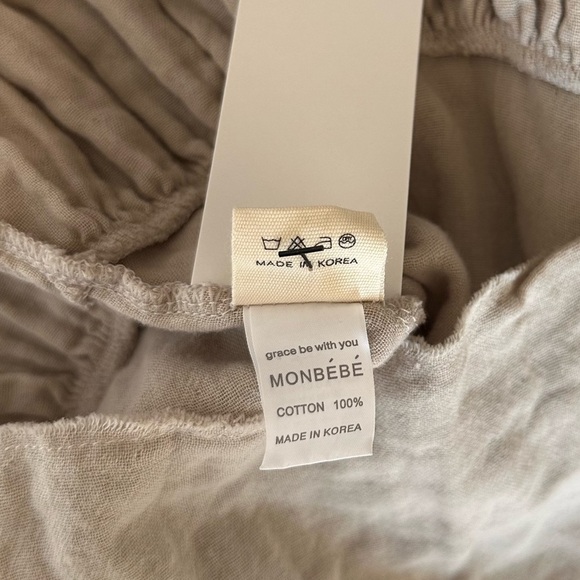 NWT Monbebe Gauzy Cotton Boho Neutral Can Can Wear 2 Ways Skirt Dress in Gray S - Picture 16 of 16